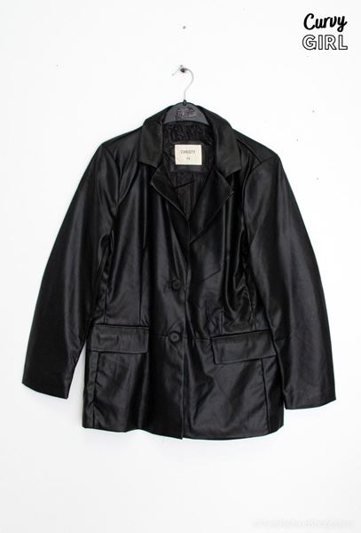 Picture of PLUS SIZE FAUX LEATHER JACKET